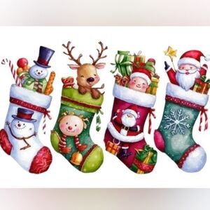 Christmas Stockings DIY 5D Full Round Drill Diamond Painting